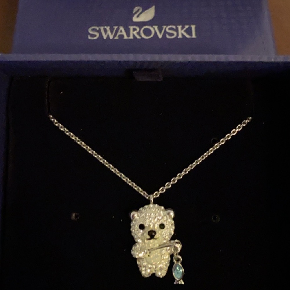 Swarovski polar bear necklace